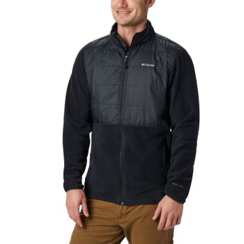 Columbia Basin Butte Fleece Full Zip, Chamarras Negros Para Hombre | 357209-NCK